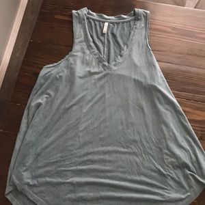 Racerback suede tank top